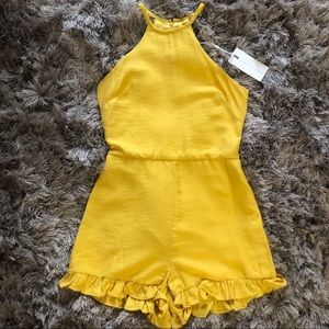 Revolve Yellow Romper NWT